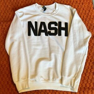 NASH White Unisex Sweatshirt
